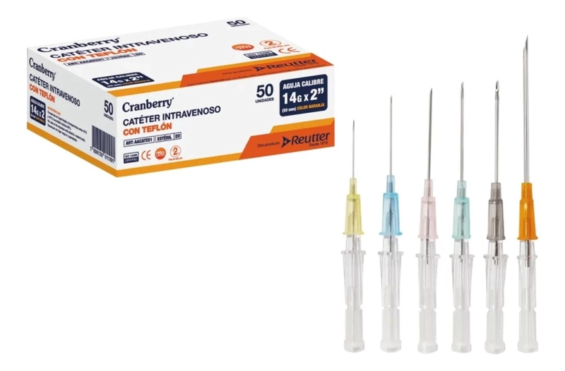 CATÉTER INTRAVENOSO 20G X 1 1/4 COLOR ROSADO.CAJA DE 50 UNID - 1