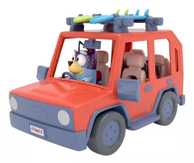 JUGUETE BLUEY FIGURA MÁS VEHÍCULO FAMILIAR 4X4 IMEXPORTA ORIGINAL - 2