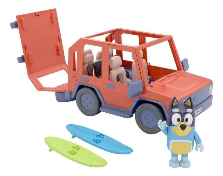 JUGUETE BLUEY FIGURA MÁS VEHÍCULO FAMILIAR 4X4 IMEXPORTA ORIGINAL - 3