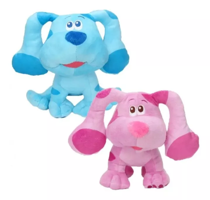 SET DOS PELUCHES PISTAS DE BLUE (BLUE Y MAGENTA 20CM NUEVOS) - 1