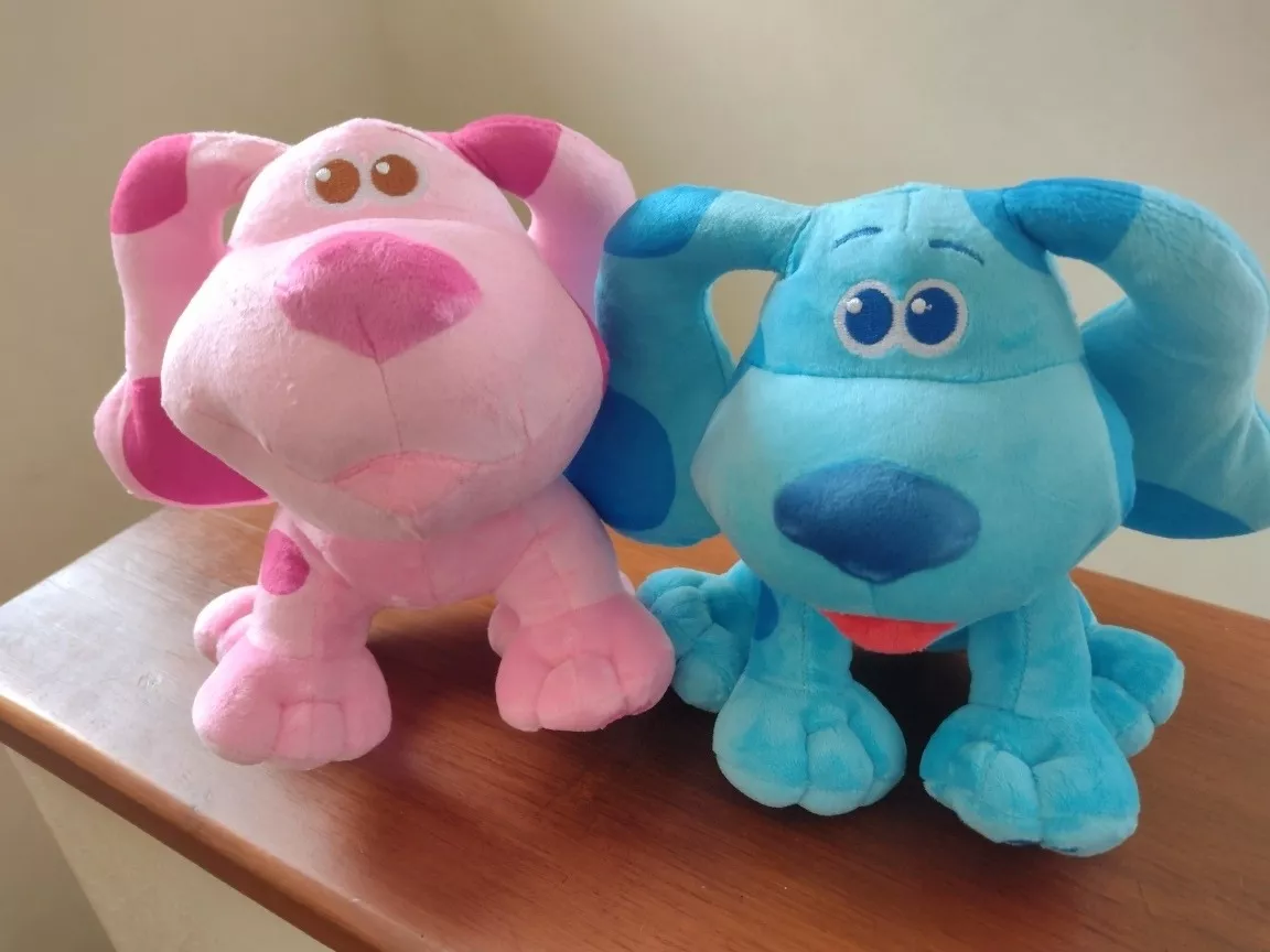 SET DOS PELUCHES PISTAS DE BLUE (BLUE Y MAGENTA 20CM NUEVOS) - 4