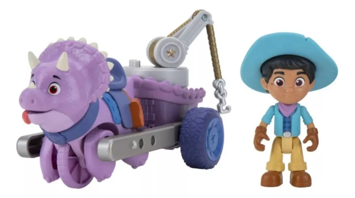 SET FIGURAS DINO RANCH MIGUEL Y TANGO'S CAMIÓN REMOLQUE - 2