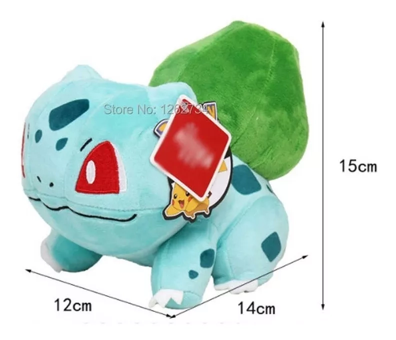 PELUCHE POKÉMON BULBASAUR 15CM NUEVO CON ETIQUETAS - 1