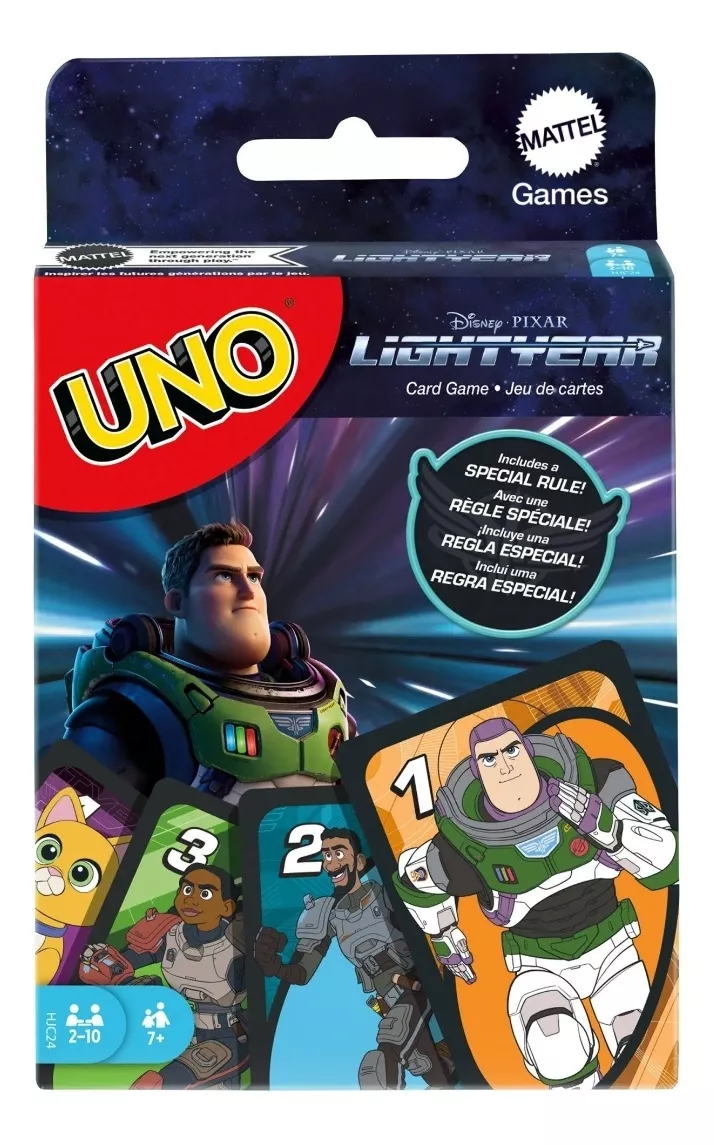 JUEGO DE CARTAS MATTEL UNO LIGHTYEAR PELICULA DISNEY - 1