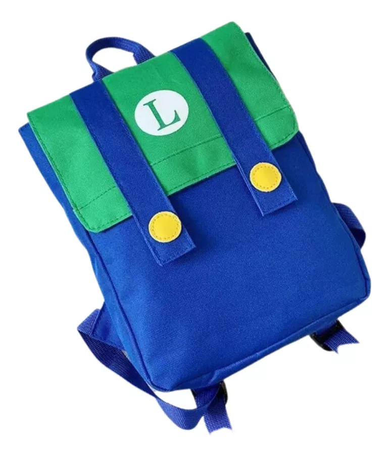 MOCHILA DE LUIGI (NUEVAS) 28 CM DE ALTO. - 1