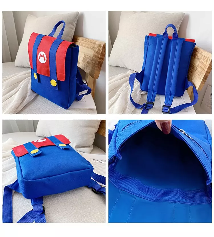 MOCHILA DE LUIGI (NUEVAS) 28 CM DE ALTO. - 3