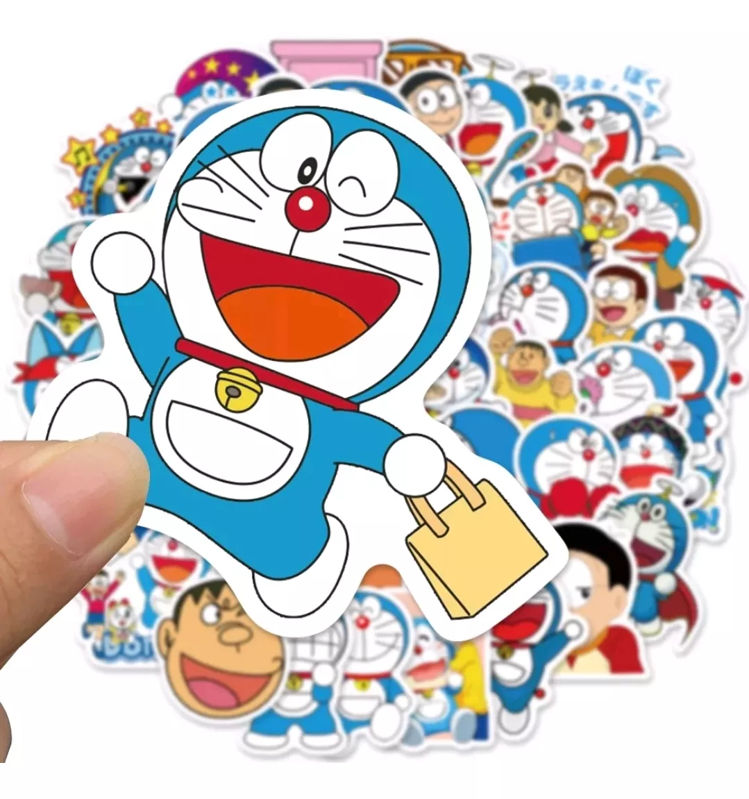 SET DE STICKERS PEGATINAS DE DORAEMON 50UNI GATO CÓSMICO - 2