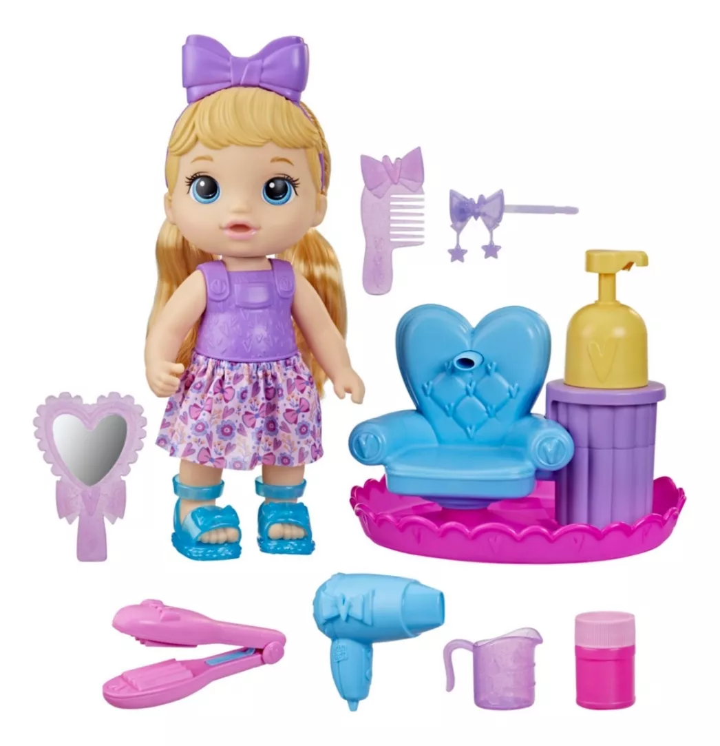 MUÑECA BABY ALIVE NEGRO PELUQUERÍA SUDSY DIVERSIÓN BURBUJAS HASBRO - 3