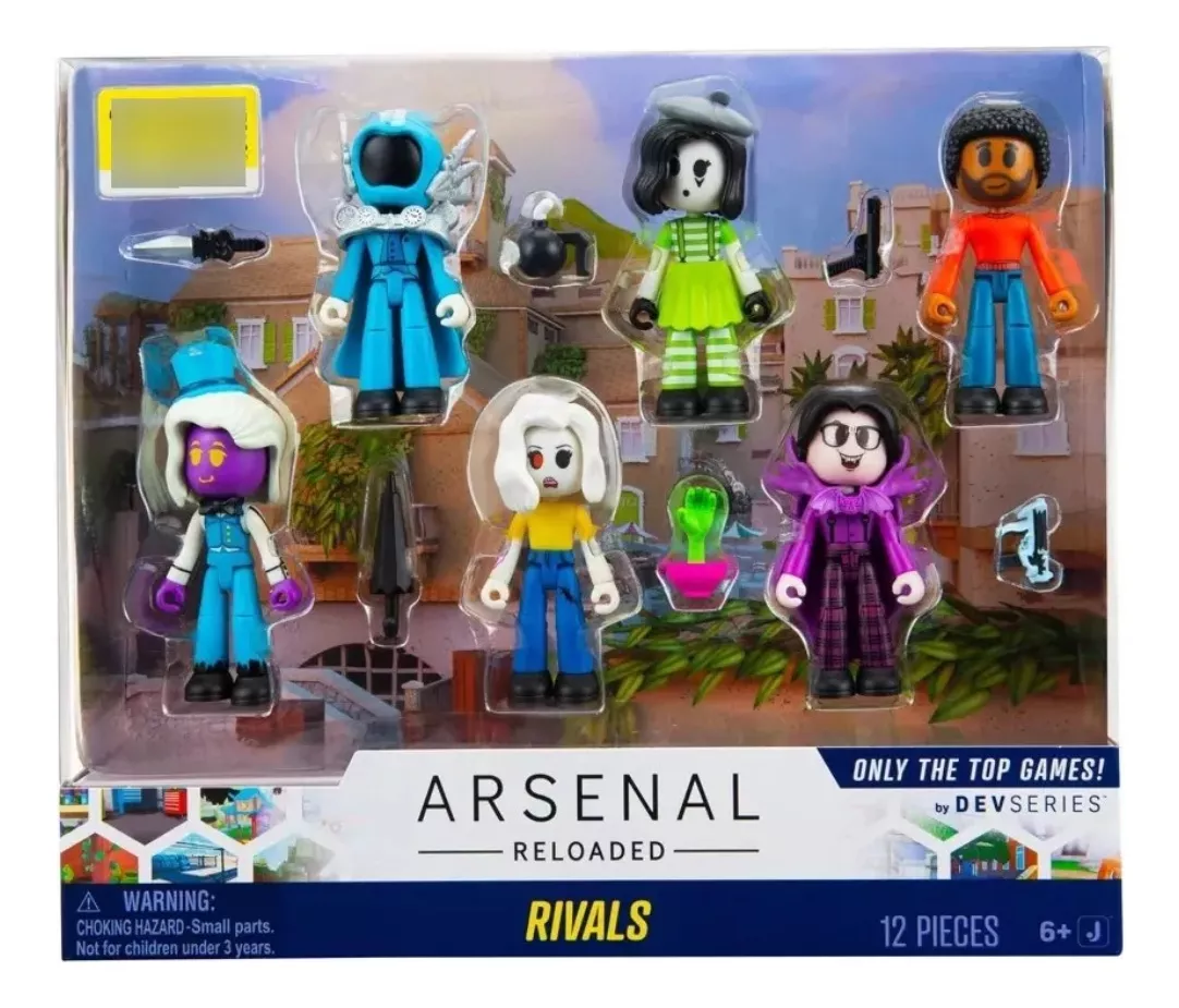 ROBLOX PACK 6 FIGURAS ARSENAL RELOADED RIVALES DEVSERIES - 1