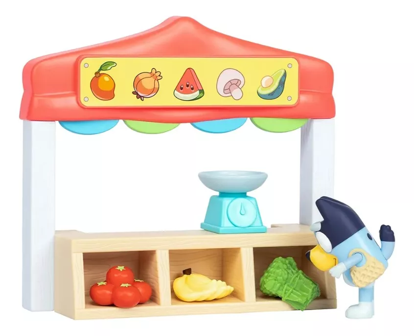 PLAYSET MOOSE TOYS MULTICOLOR BLUEY FAMERS MARKET MINI JUGUETE NIÑOS - 5