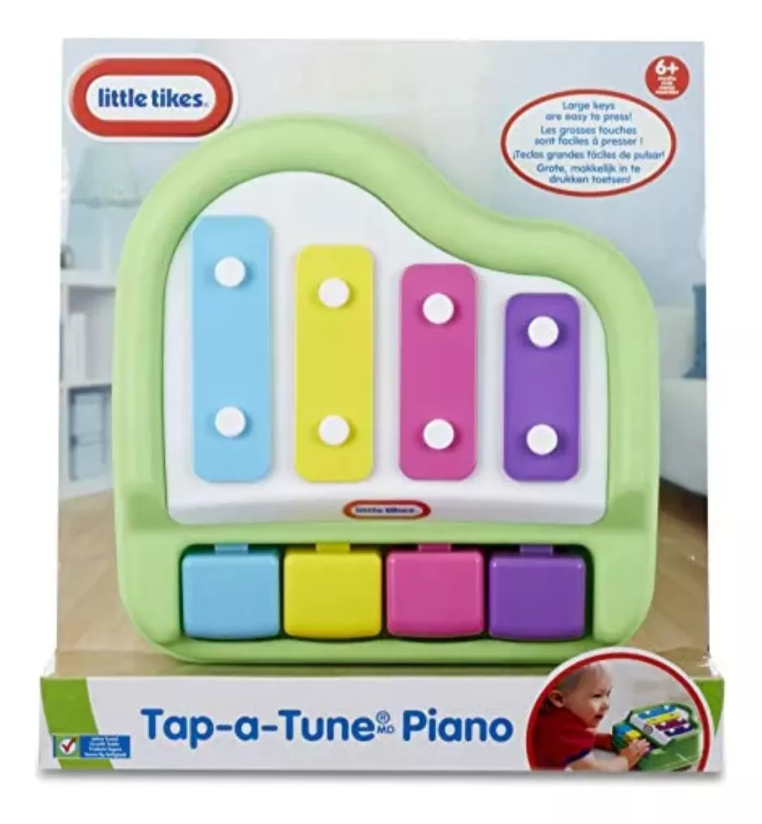 JUGUETE INTERACTIVO LITTLE TIKES BEBÉS PIANO INTERACTIVO ORIGINAL NEGRO - 1
