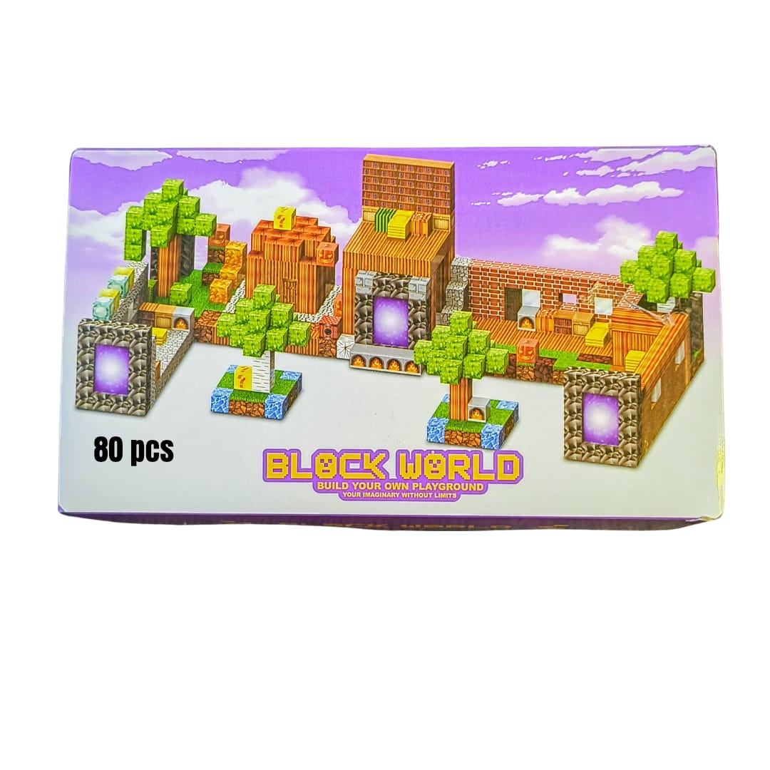 BLOQUES MAGNÉTICOS MINECRAFT CUBOS DE CONSTRUCCIÓN80 PIEZAS - 1