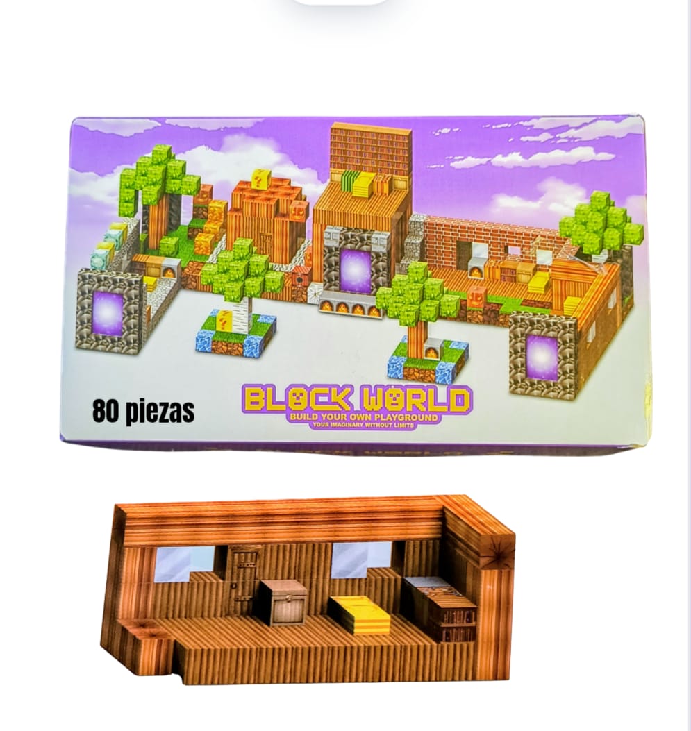 BLOQUES MAGNÉTICOS MINECRAFT CUBOS DE CONSTRUCCIÓN80 PIEZAS - 2