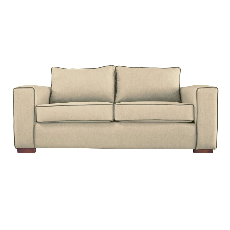 SOFA GABRO CHENILLE TIPO LINO BEIGE 3 CUERPOS - 1