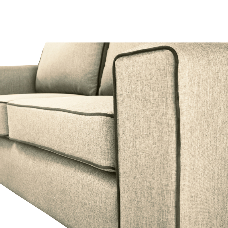 SOFA GABRO CHENILLE TIPO LINO BEIGE 3 CUERPOS - 3