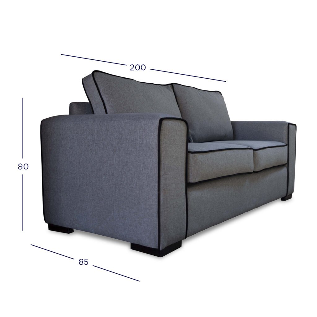 SOFA GABRO CHENILLE TIPO LINO BEIGE 3 CUERPOS - 4