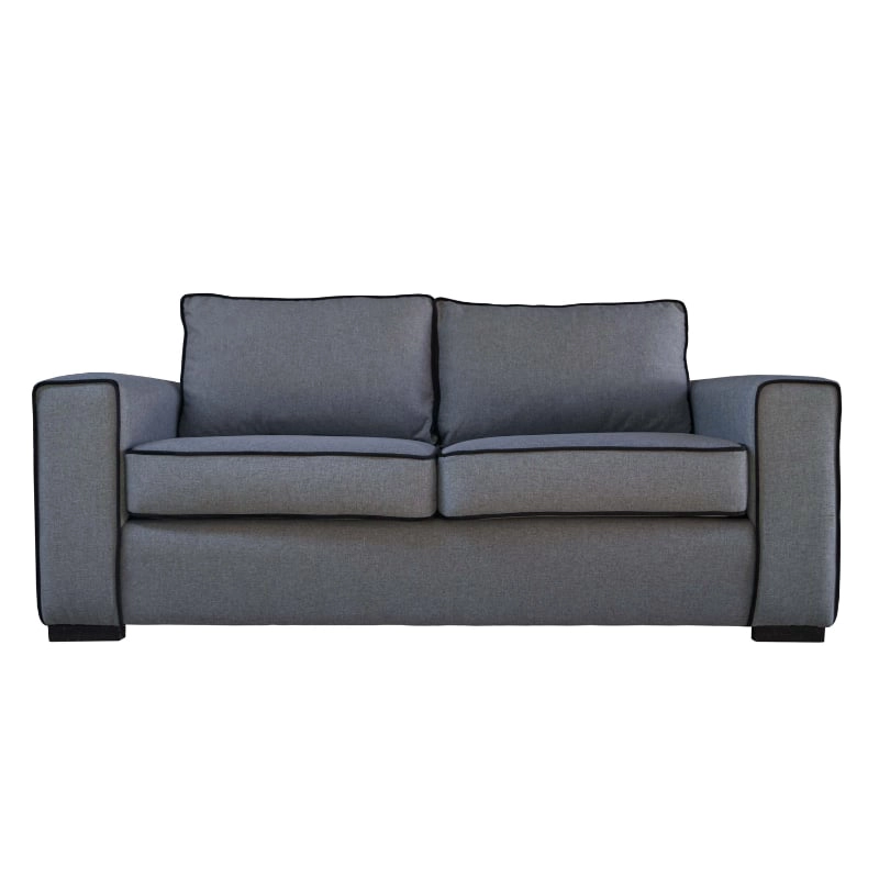 SOFA GABRO CHENILLE TIPO LINO GRIS 3 CUERPOS - 1