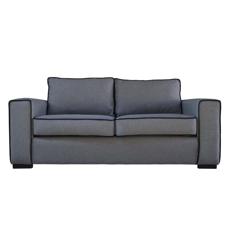 SOFA GABRO CHENILLE TIPO LINO GRIS 3 CUERPOS - 1