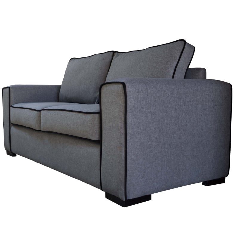 SOFA GABRO CHENILLE TIPO LINO GRIS 3 CUERPOS - 2