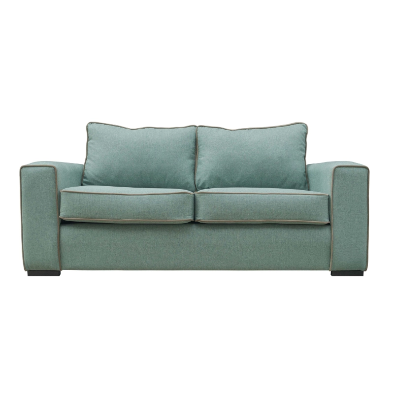 SOFA GABRO CHENILLE TIPO LINO VERDE 3 CUERPOS - 1