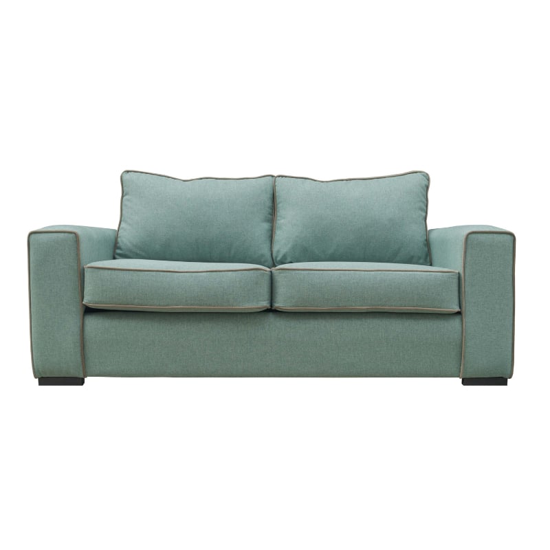 SOFA GABRO CHENILLE TIPO LINO VERDE 3 CUERPOS - 1