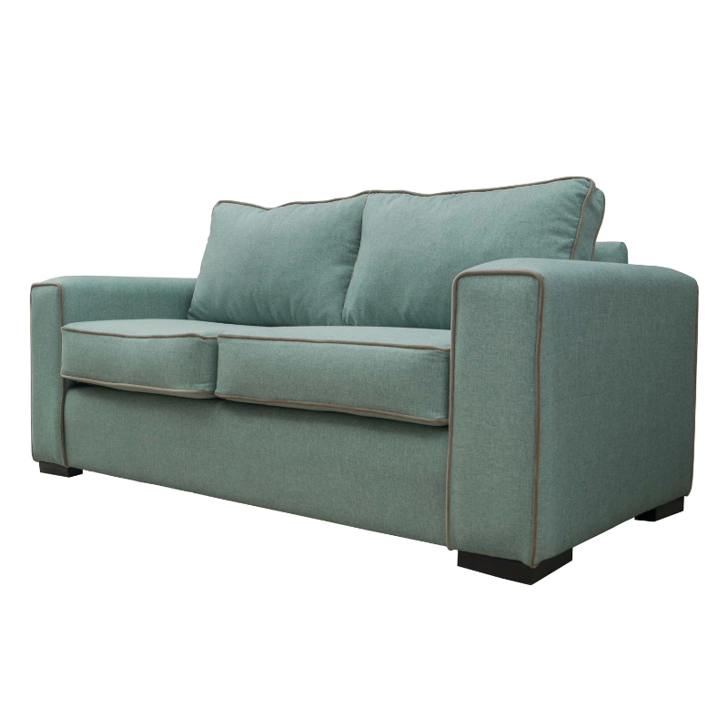 SOFA GABRO CHENILLE TIPO LINO VERDE 3 CUERPOS - 2