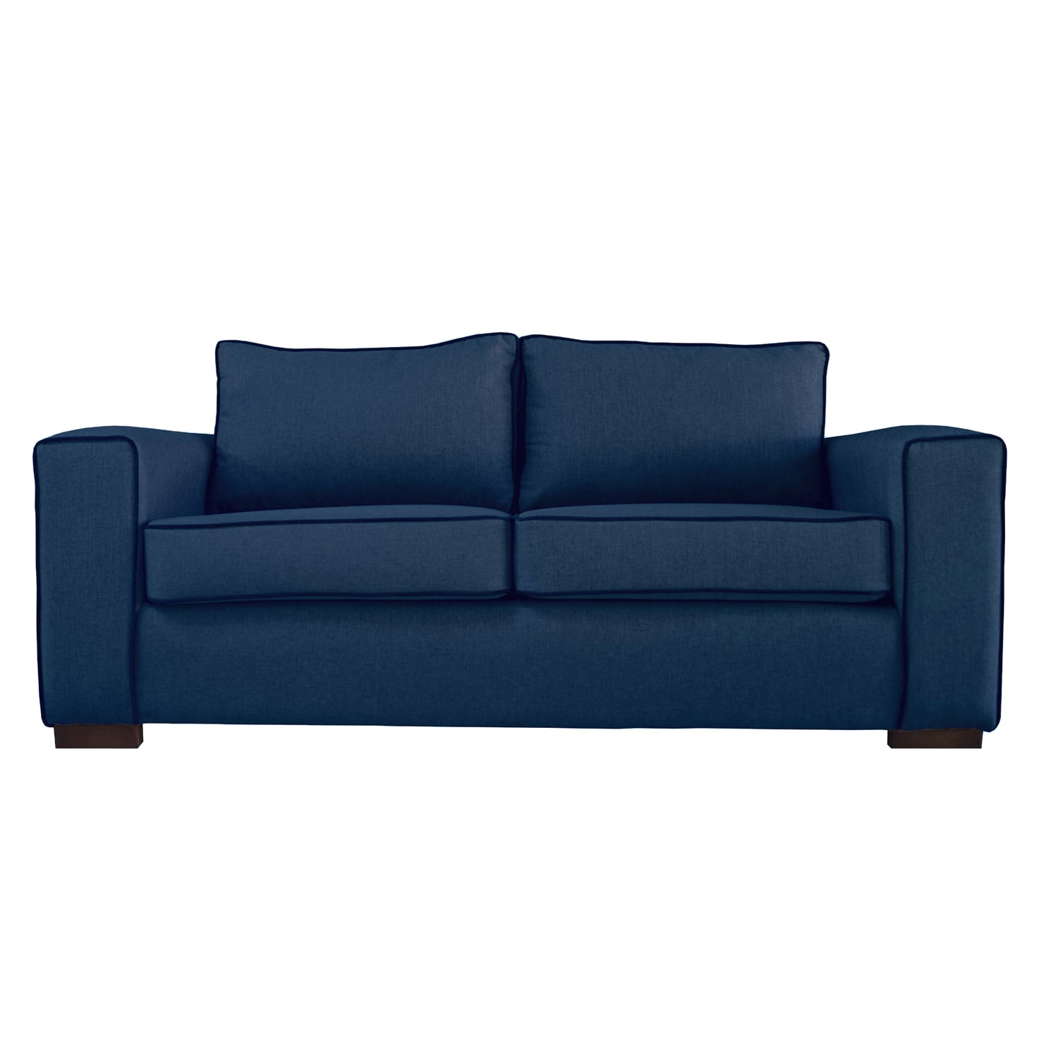 SOFA GABRO CHENILLE TIPO LINO AZUL 3 CUERPOS - 1