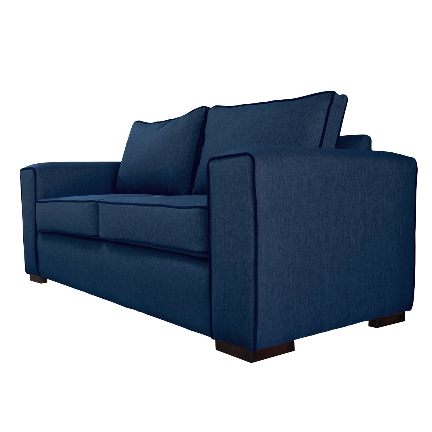 SOFA GABRO CHENILLE TIPO LINO AZUL 3 CUERPOS - 2