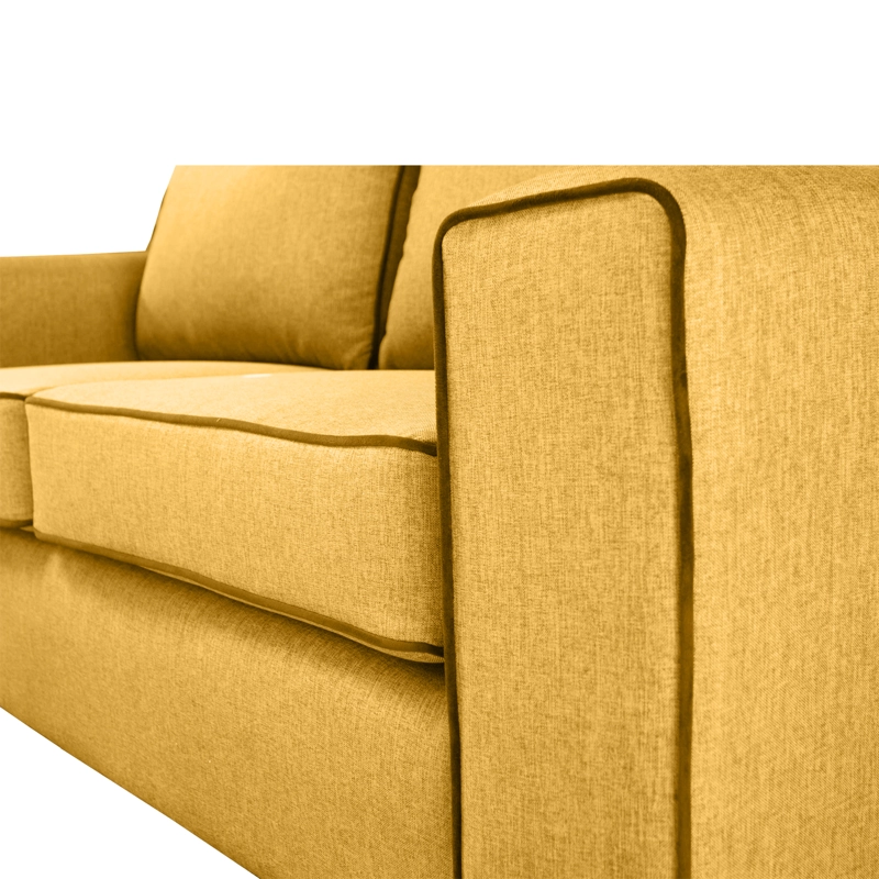 SOFA GABRO CHENILLE TIPO LINO AMBARINO 3 CUERPOS - 3