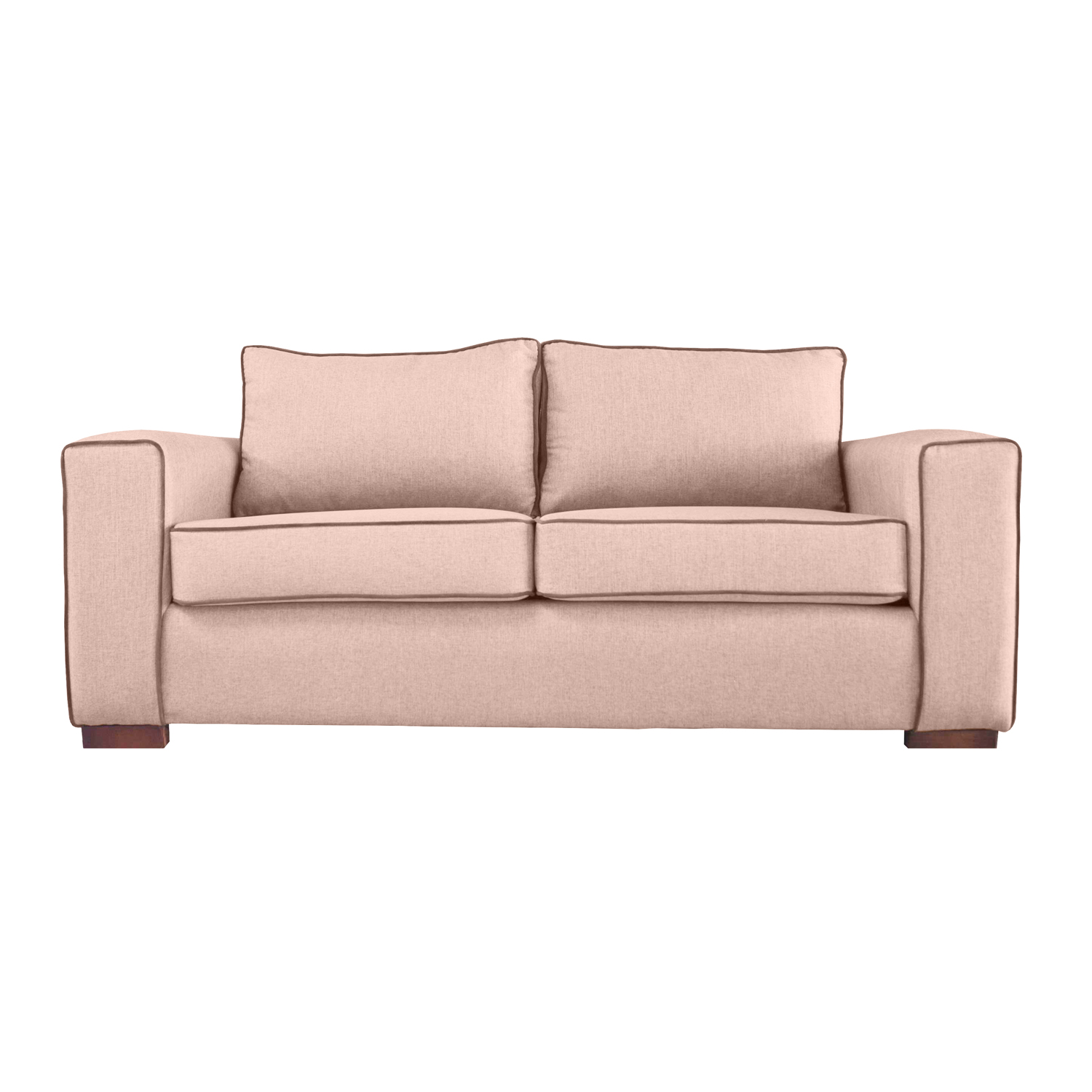 SOFA GABRO CHENILLE TIPO LINO PALO ROSA 3 CUERPOS - 1