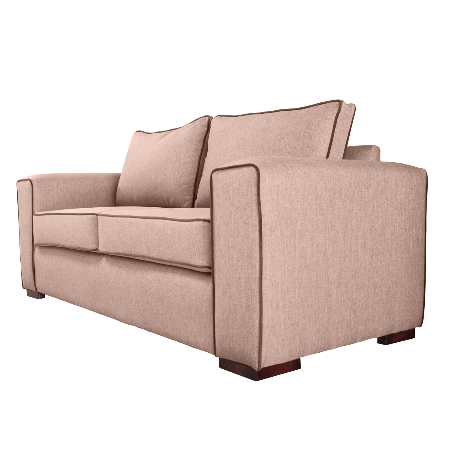SOFA GABRO CHENILLE TIPO LINO PALO ROSA 3 CUERPOS - 2