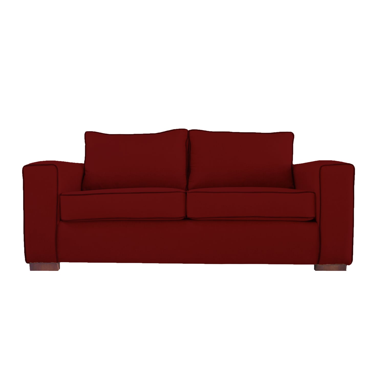 SOFA GABRO CHENILLE TIPO LINO ROJA 3 CUERPOS - 1