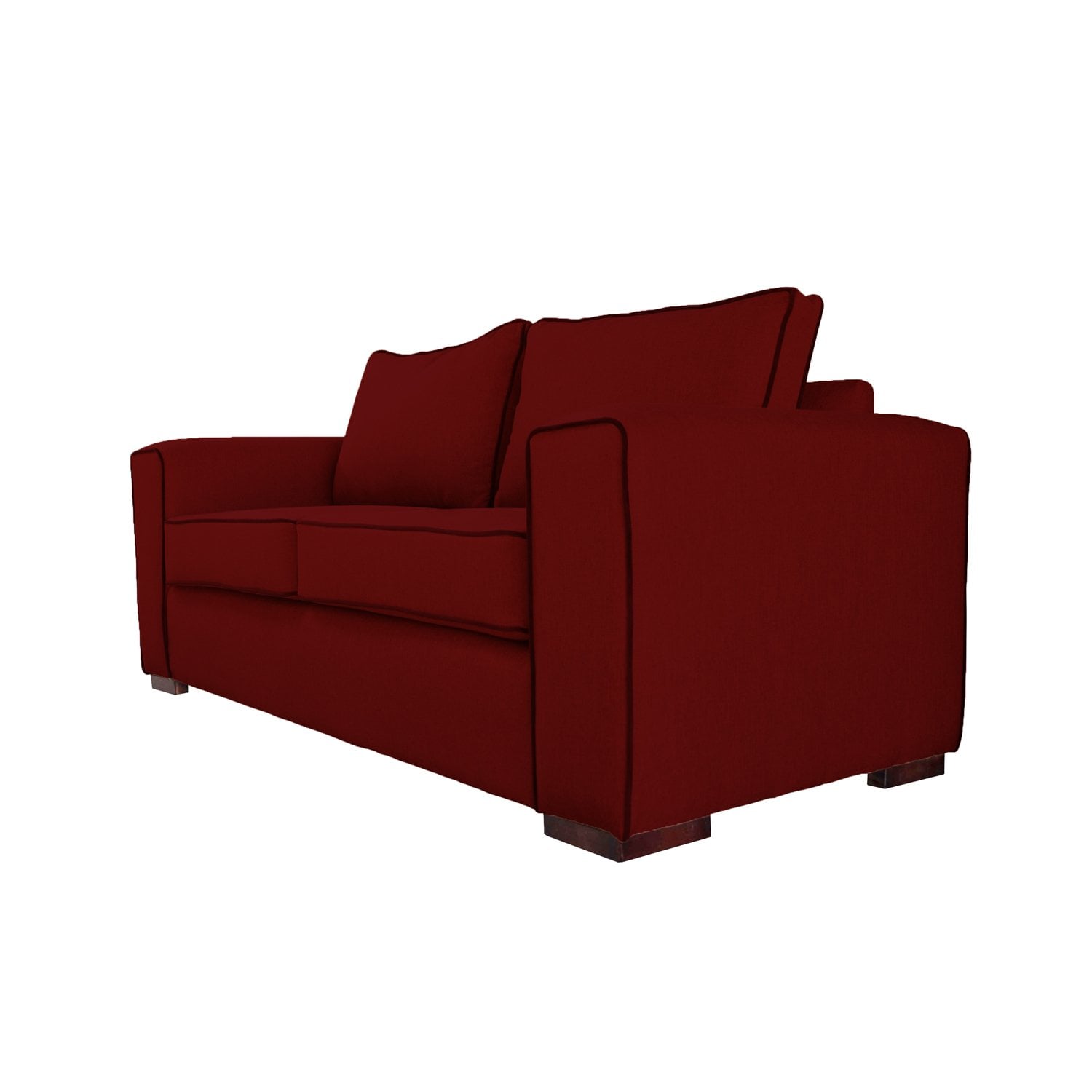 SOFA GABRO CHENILLE TIPO LINO ROJA 3 CUERPOS - 2