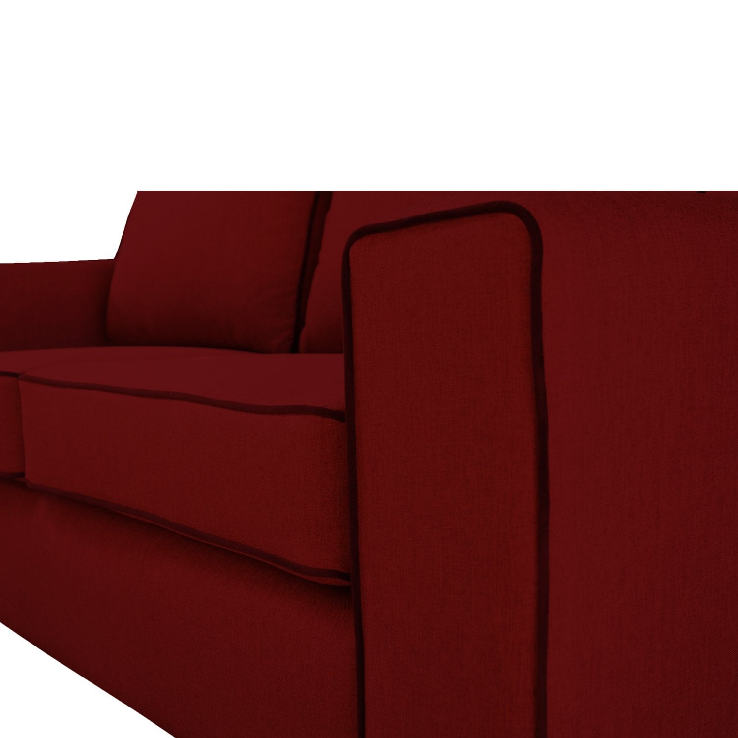 SOFA GABRO CHENILLE TIPO LINO ROJA 3 CUERPOS - 3