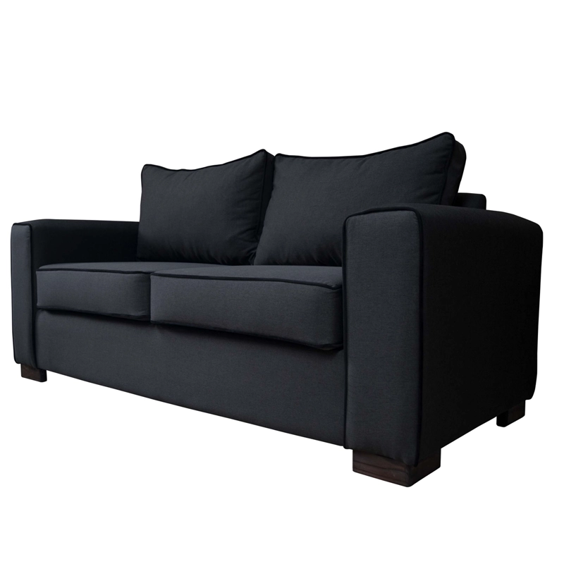 SOFA GABRO CHENILLE TIPO LINO GRAFITO 3 CUERPOS - 2