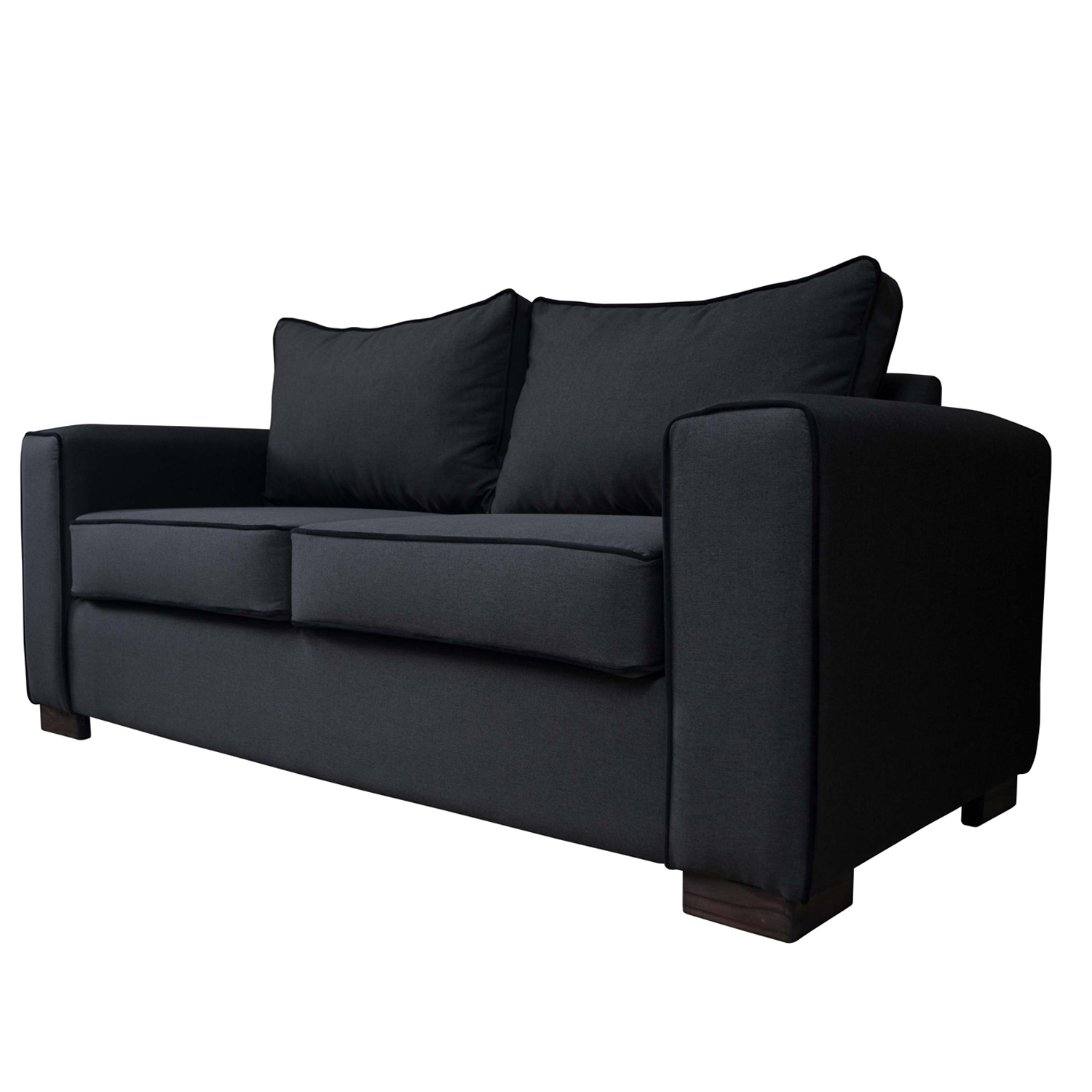 SOFA GABRO CHENILLE TIPO LINO GRAFITO 3 CUERPOS - 2