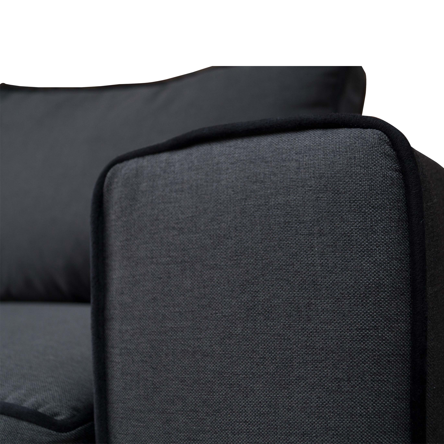 SOFA GABRO CHENILLE TIPO LINO GRAFITO 3 CUERPOS - 3