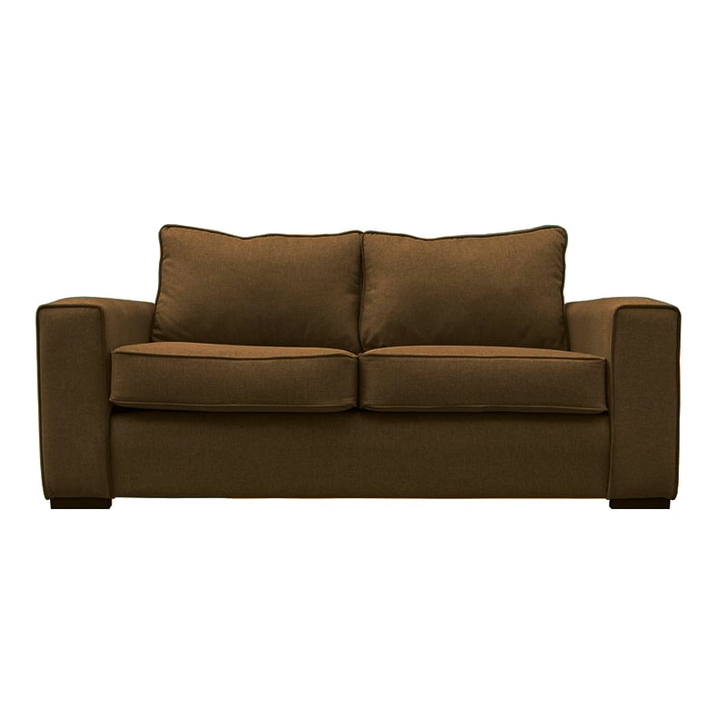 SOFA GABRO CHENILLE TIPO LINO CAFÉ 3 CUERPOS - 1
