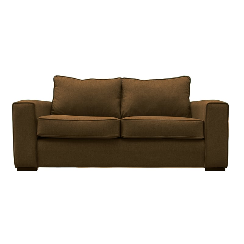 SOFA GABRO CHENILLE TIPO LINO CAFÉ 3 CUERPOS - 1