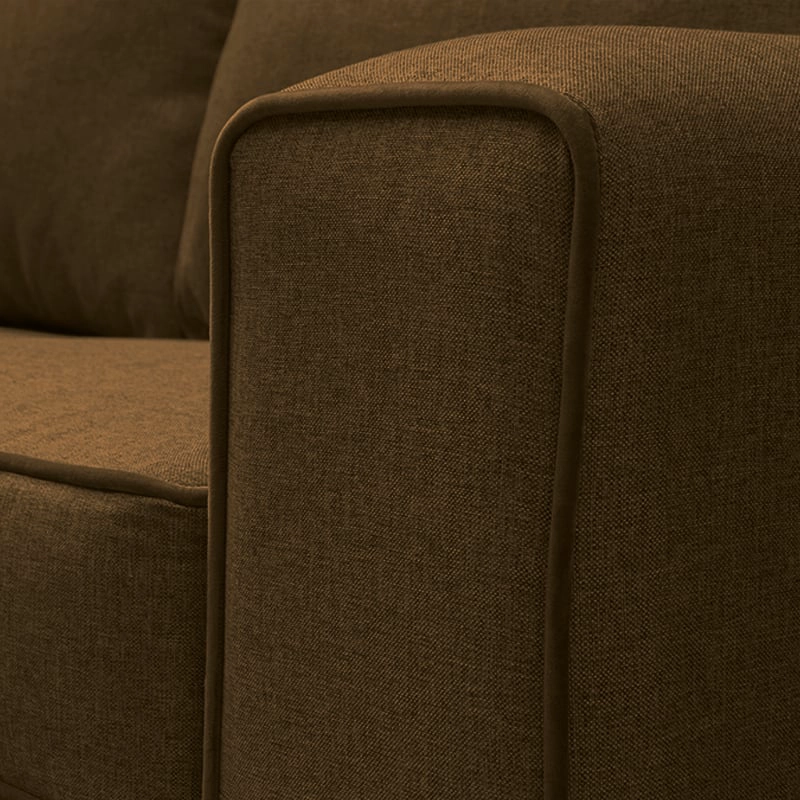 SOFA GABRO CHENILLE TIPO LINO CAFÉ 3 CUERPOS - 3