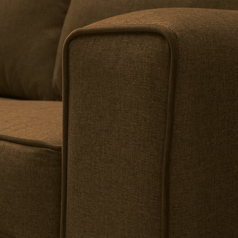 SOFA GABRO CHENILLE TIPO LINO CAFÉ 3 CUERPOS - 3