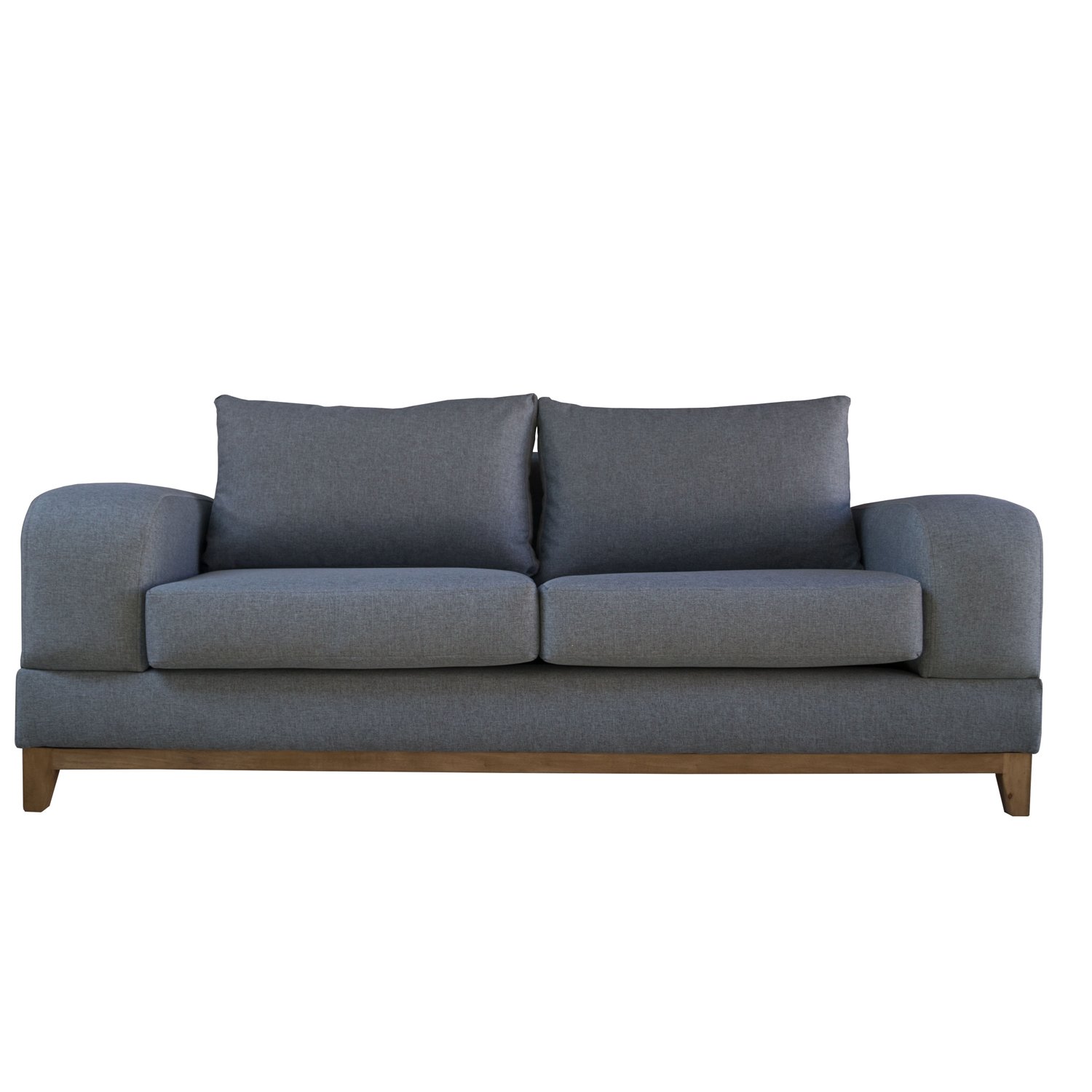 SOFA BASALTO CHENILLE TIPO LINO GRIS 3 CUERPOS - 1