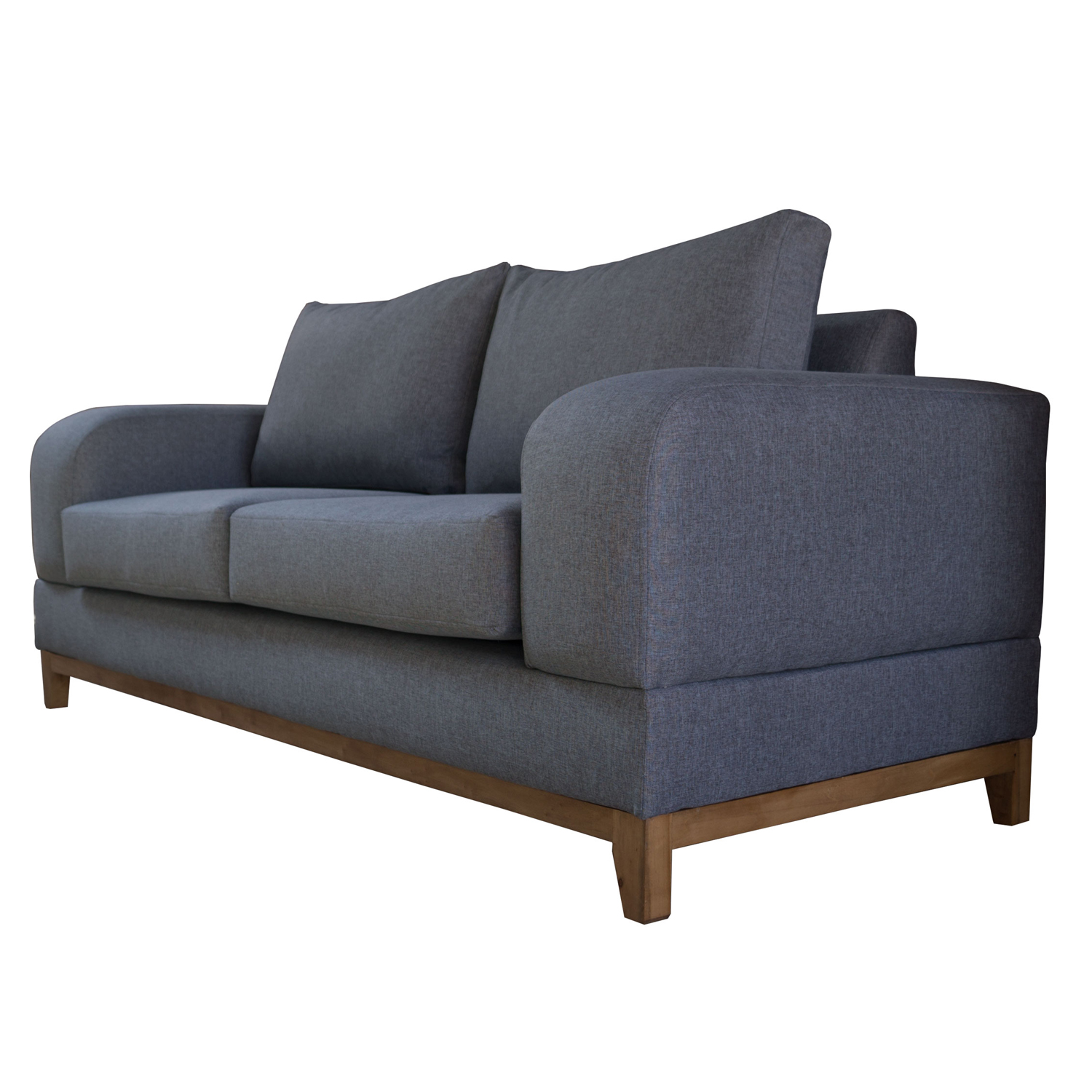 SOFA BASALTO CHENILLE TIPO LINO GRIS 3 CUERPOS - 2
