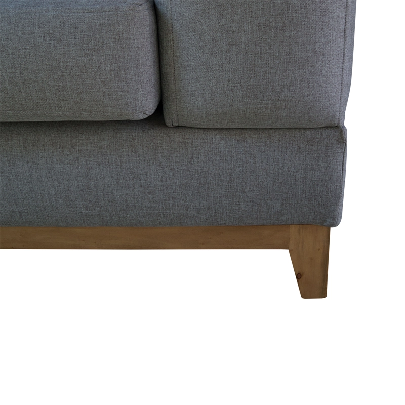 SOFA BASALTO CHENILLE TIPO LINO GRIS 3 CUERPOS - 3