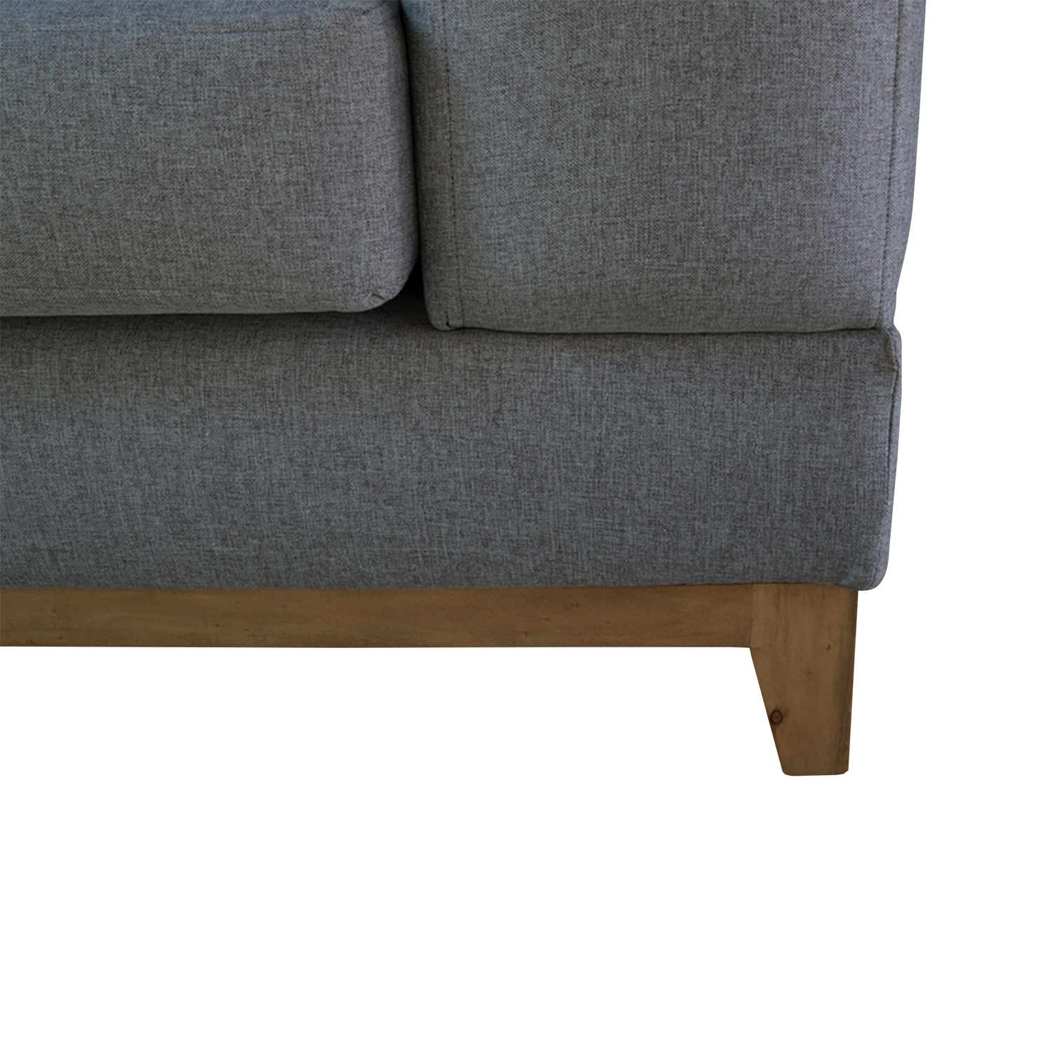 SOFA BASALTO CHENILLE TIPO LINO GRIS 3 CUERPOS - 3