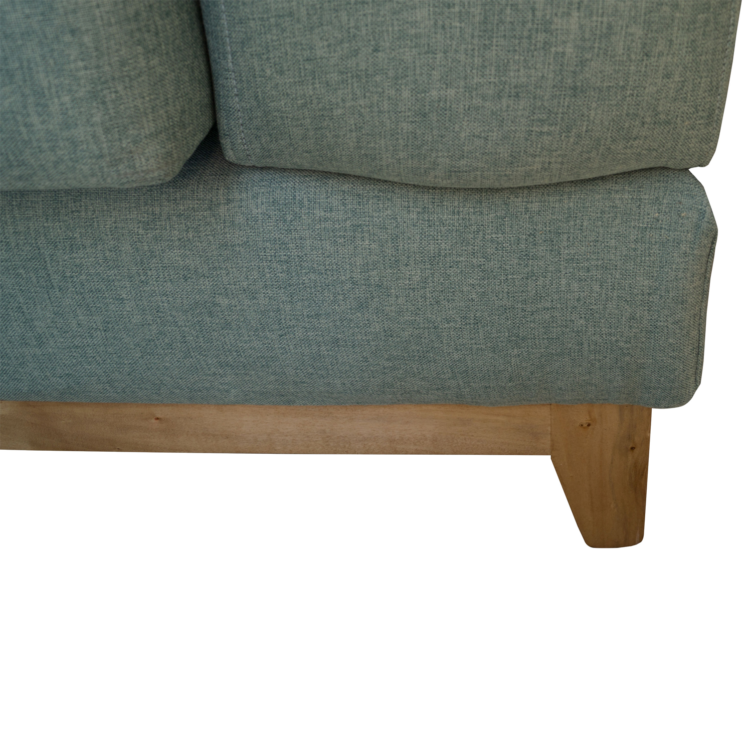SOFA BASALTO CHENILLE TIPO LINO VERDE 3 CUERPOS - 3