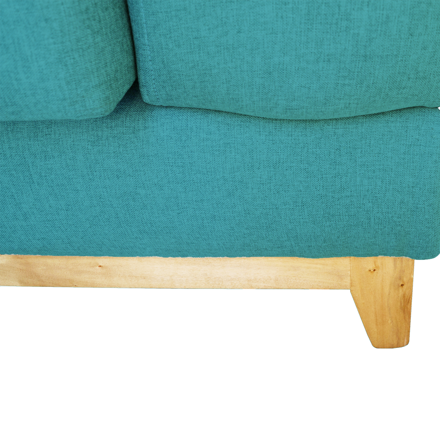 SOFA BASALTO CHENILLE TIPO LINO TURQUESA 3 CUERPOS - 3