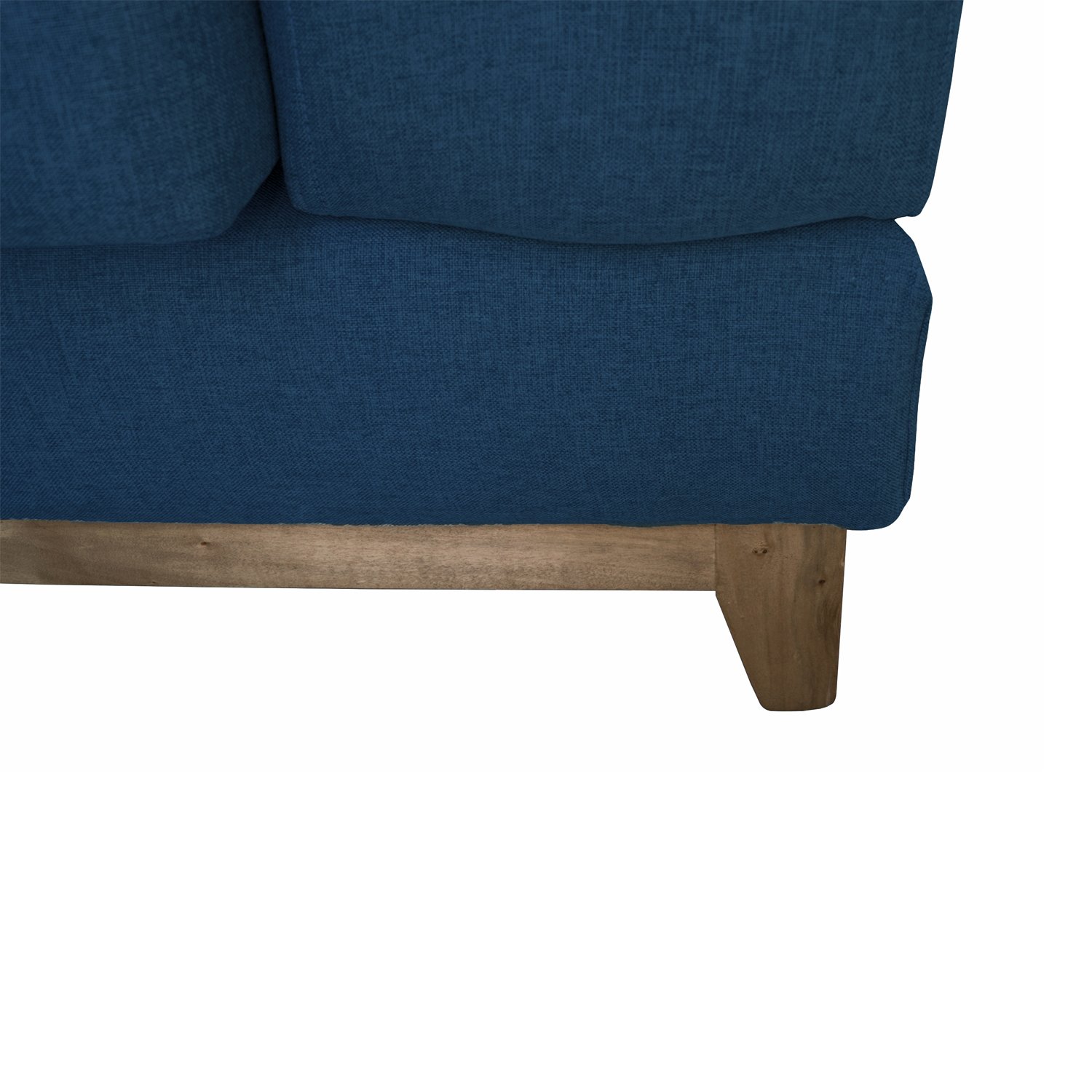 SOFA BASALTO CHENILLE TIPO LINO AZUL 3 CUERPOS - 3