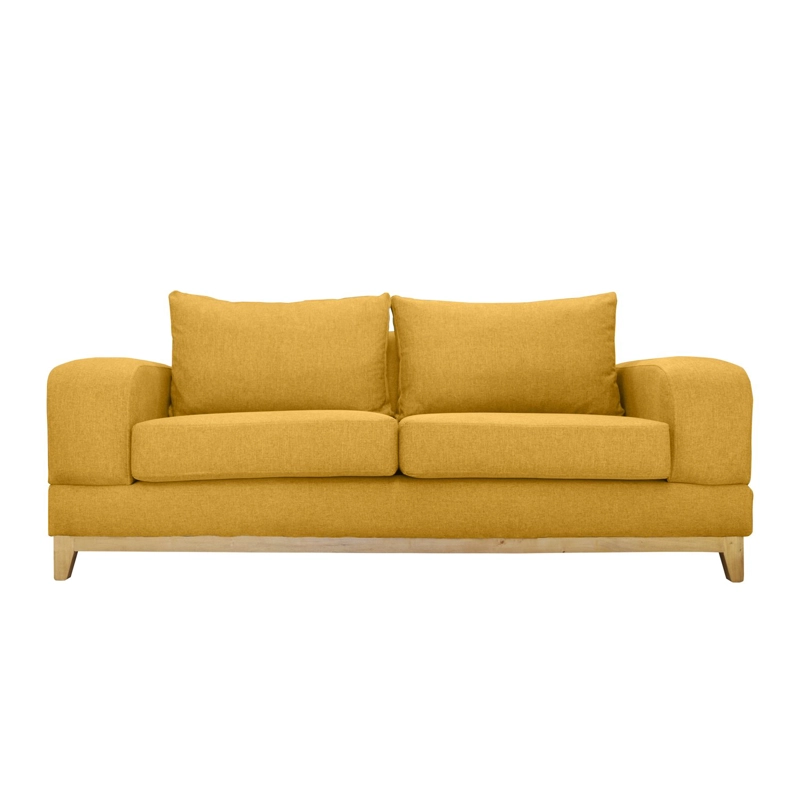 SOFA BASALTO CHENILLE TIPO LINO AMBARINO 3 CUERPOS - 1