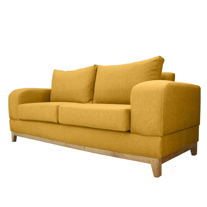 SOFA BASALTO CHENILLE TIPO LINO AMBARINO 3 CUERPOS - 2
